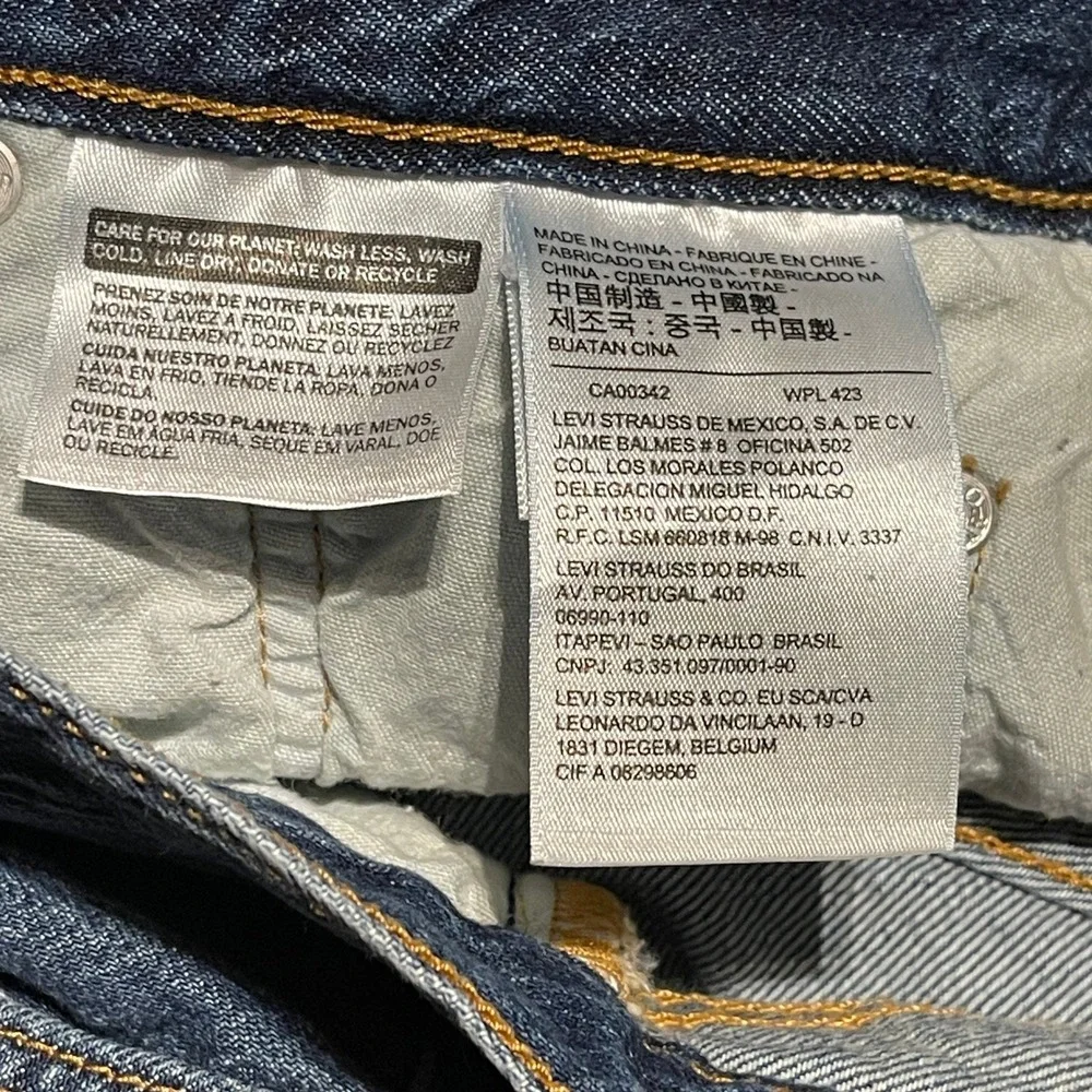 Levi's 505 Regular Fit Jeans Mens W28 L32 Medium Wash Denim‎ Distressed Ripped